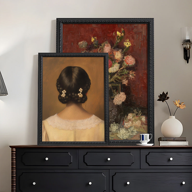 French Vintage Wall Art Print - Classic European Style Decor for Entryway, Hallway & Living Room - Retro Frame Aesthetic Poster