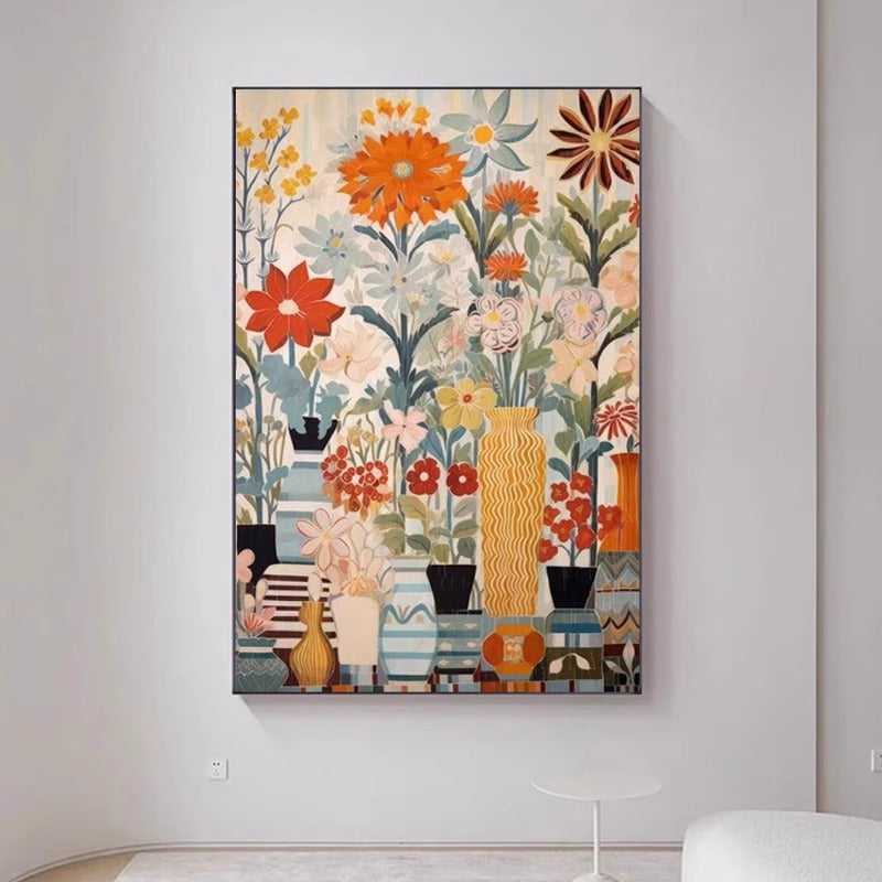 Matisse Abstract Wall Art Print - Vintage Floral Canvas Painting for Living Room, Bedroom & Sofa Background - American Retro Style Poster