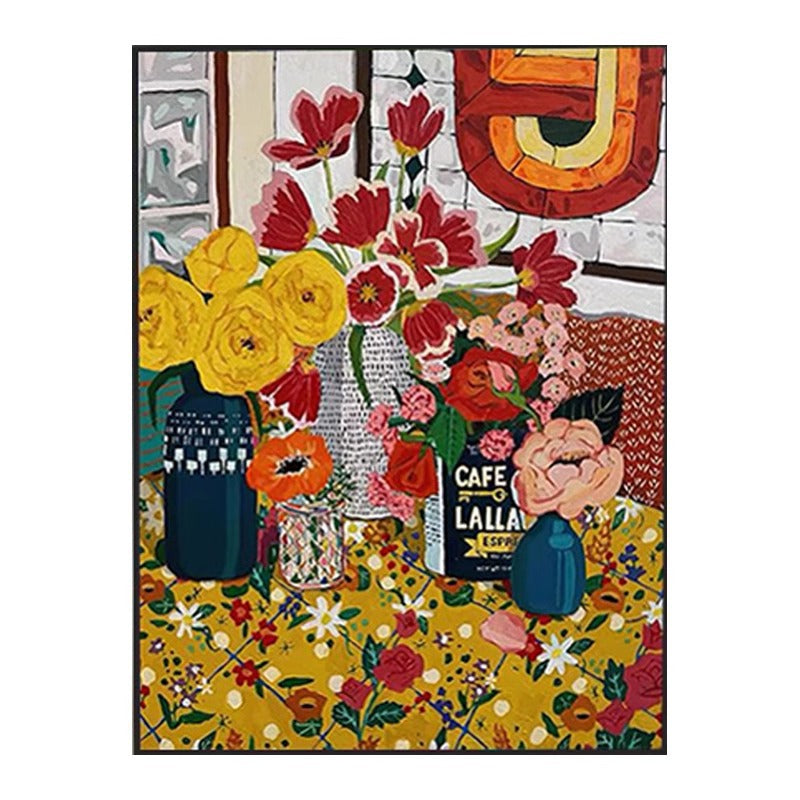 Matisse Abstract Wall Art Print - Vintage Floral Canvas Painting for Living Room, Bedroom & Sofa Background - American Retro Style Poster