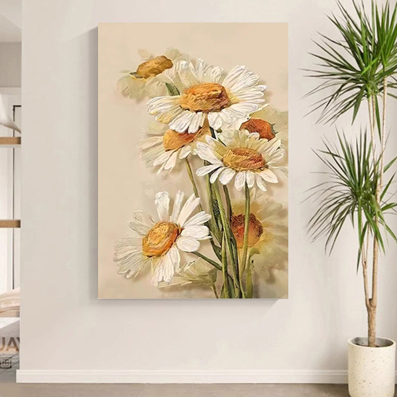 Healing Plant Art Print - Modern Landscape Oil Painting for Living Room, Bedroom & Entryway - Premium Canvas Wall Decor with Aluminum Frame