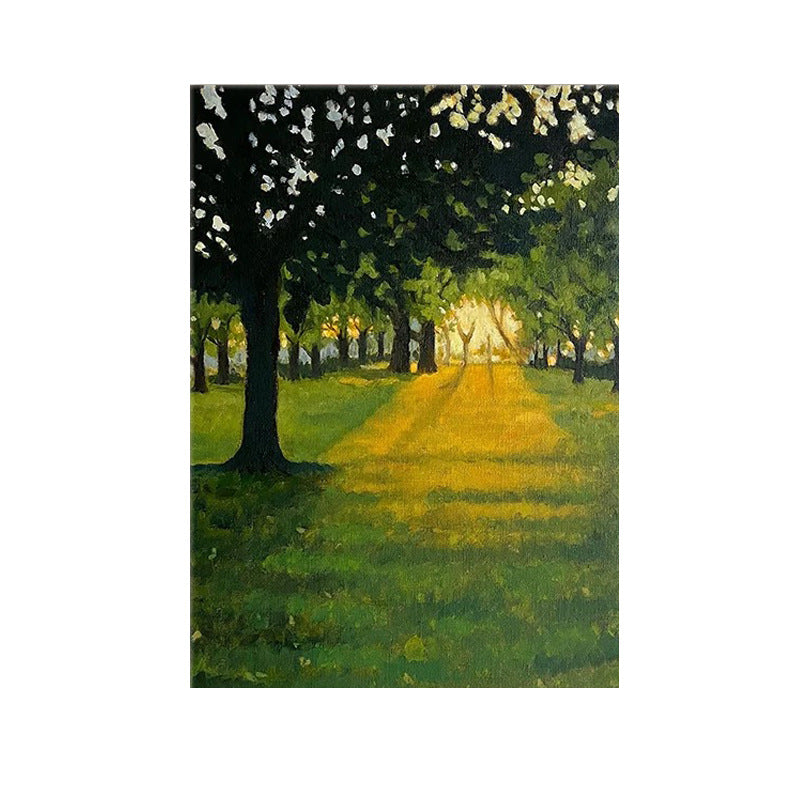 Healing Plant Art Print - Modern Landscape Oil Painting for Living Room, Bedroom & Entryway - Premium Canvas Wall Decor with Aluminum Frame