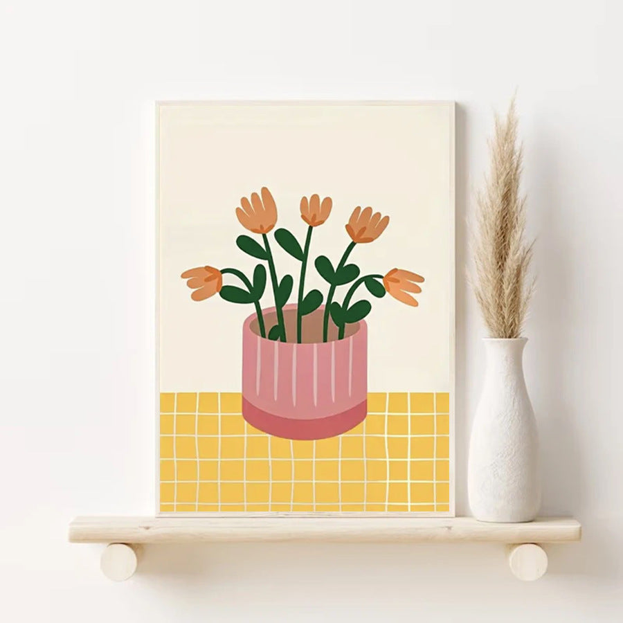 Botanical Landscape Art Print - Canvas Poster for Bedroom, Living Room & Wall Decor - Unframed Plant Painting for Home & Commercial Spaces