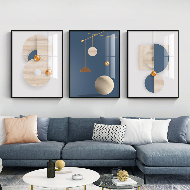 Nordic Crystal Porcelain Art Print - Modern Abstract Wall Decor for Living Room