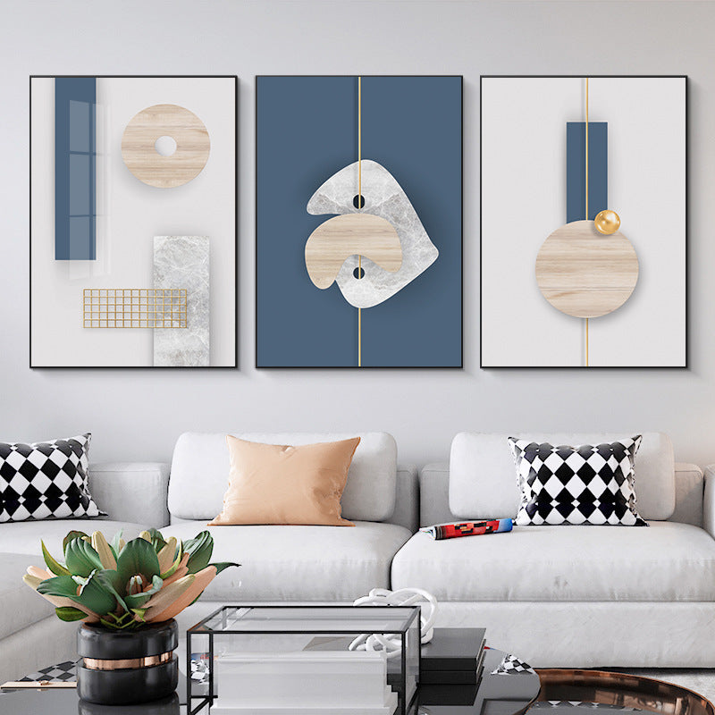 Nordic Crystal Porcelain Art Print - Modern Abstract Wall Decor for Living Room