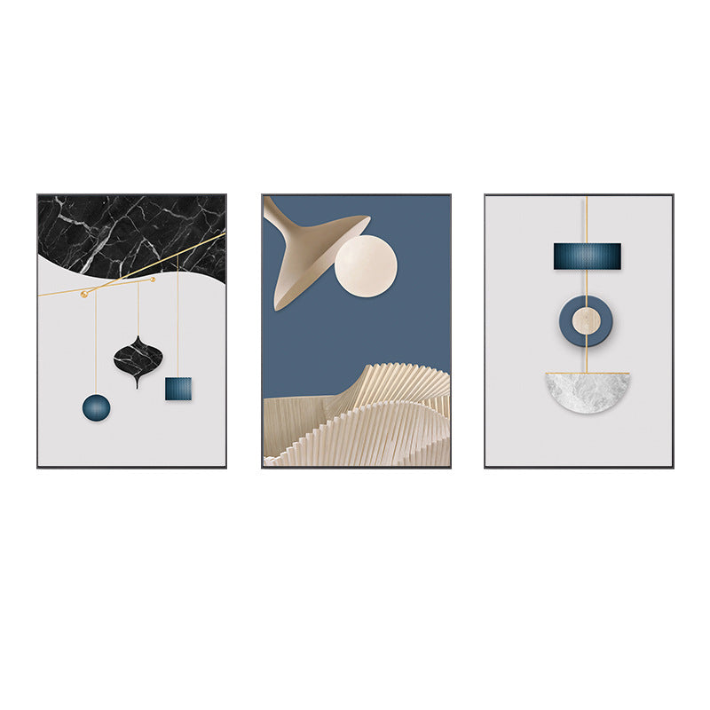 Nordic Crystal Porcelain Art Print - Modern Abstract Wall Decor for Living Room