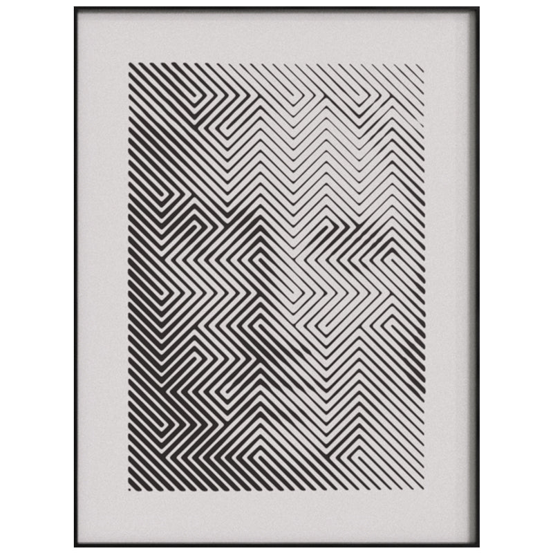 American Retro Abstract Art Print - Modern Living Room Wall Decor for Sofa Background