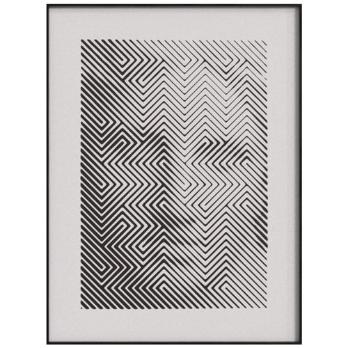 American Retro Abstract Art Print - Modern Living Room Wall Decor for Sofa Background